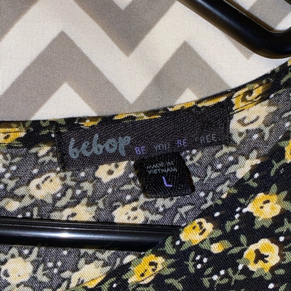 Large Bebop black and yellow floral dress